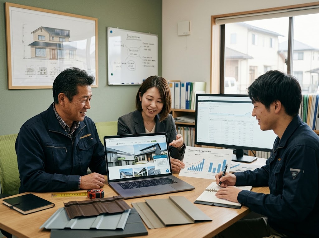 屋根・外壁リフォーム店のための「声なき声」を捉えるWeb運用とHP実装型AIの革新